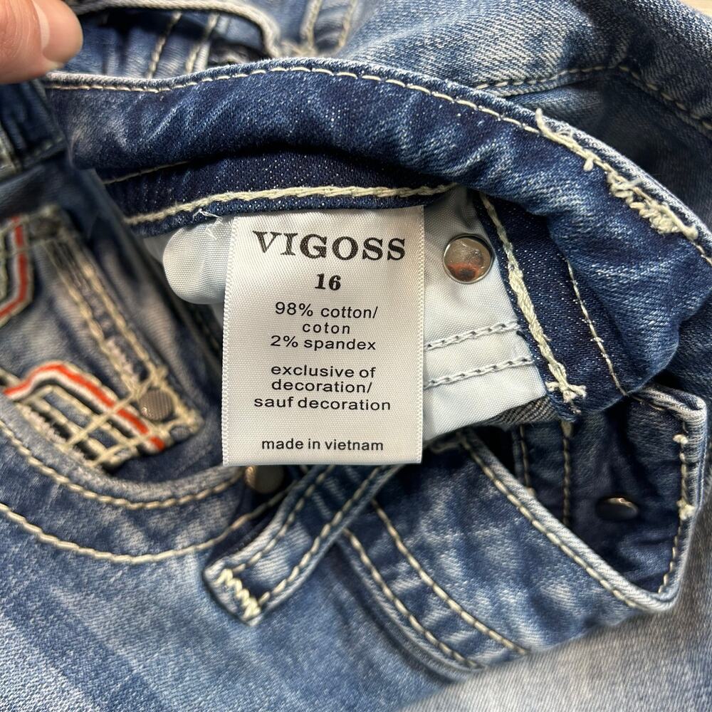 Vigoss Bootcut Jeans, Size 16, Stars & Stripes Pockets, EUC - Picture 6 of 7